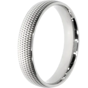 Prsten Zlatnictví Helios Snubní ocelový prsten se vzorem