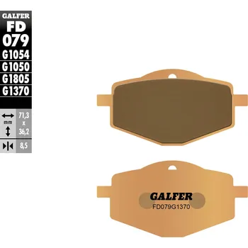 Brzdová destička GALFER brzdové destičky KH101 sintrované barva zlatá STREET (GALFER brzdové destičky KH101 sintrované barva zlatá STREET)