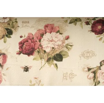 Plátno bavlněné, šípková růže, metráž, látky