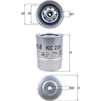 Filtr do auta Palivový filtr MAHLE KC 236