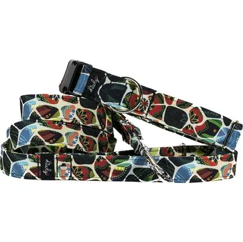 Obojek pro psa Obojek HAPPYZOO BY KIWLY softshell Mozaika 4x37-56cm (DOPRODEJ)