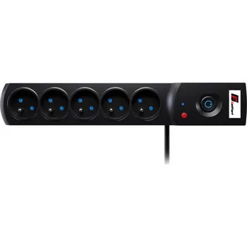 Přepěťová ochrana Napájecí lišta Getfort 5P 3m černá