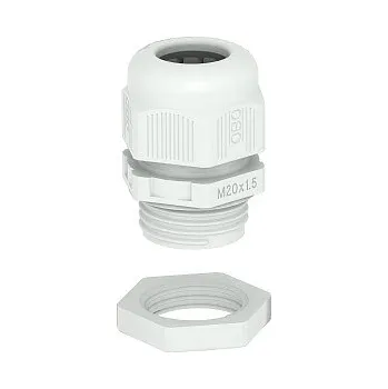 kabelová chránička Kabelová vývodka OBO V-TEC VM20+ LGR s pojistnou maticí M20 světle šedá