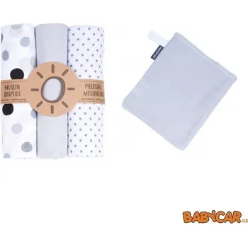 látková plena MAMO TATO mušelínové plenky 3ks + žínka Vzor 14