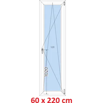 Okno Soft Plastové okno 60x220 cm, otevíravé a sklopné