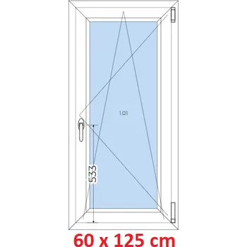 Okno Soft Plastové okno 60x125 cm, otevíravé a sklopné