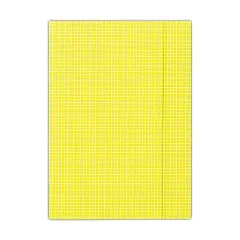 Archivační box Donau Složka s gumičkou A4, kostkovaná, žlutá