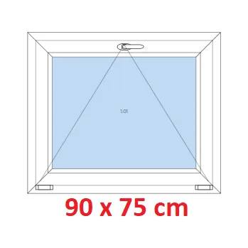 Okno Soft Plastové okno 90x75 cm, sklopné