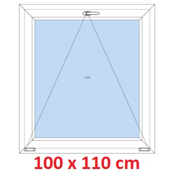 Okno Soft Plastové okno 100x110 cm, sklopné