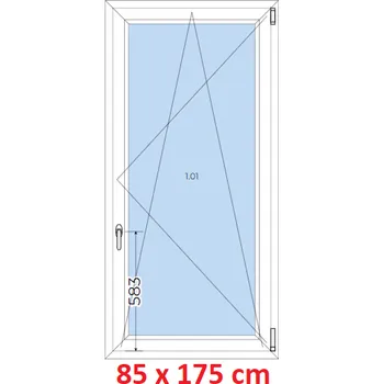 Okno Soft Plastové okno 85x175 cm, otevíravé a sklopné