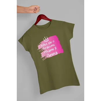 Dámské tričko Dámské tričko Anna Barva: Khaki, Velikost: 2XL