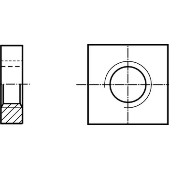 Matice PROFISTYL DIN 562 matice čtyřhranná nízká černá Varianta: DIN 562 matice čtyřhranná nízká M10