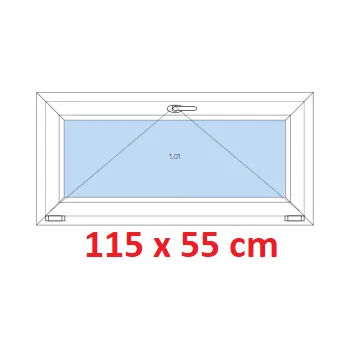Okno Soft Plastové okno 115x55 cm, sklopné