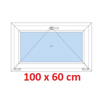 Okno Soft Plastové okno 100x60 cm, sklopné