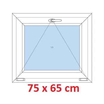 Okno Soft Plastové okno 75x65 cm, sklopné