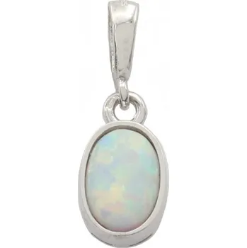 Přívěsek Zlatý přívěsek z bílého zlata s opálem PAZM2004W