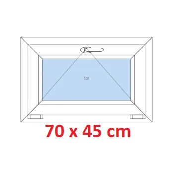 Okno Soft Plastové okno 70x45 cm, sklopné