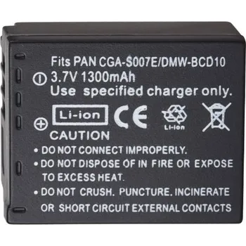 Batmax Baterie CGA-S007E, DMW-BCD10 Panasonic 1300mAh Li-Ion 3,7V - neoriginální, pro fotoaparáty řady Lumix DMC