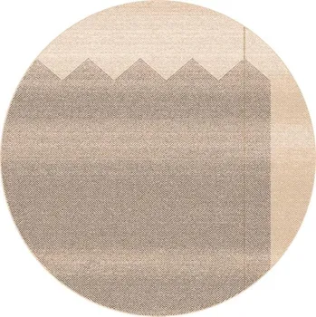 Koberec Kulatý koberec vlněný Agnella Tempo Natural Sera tmavě béžový Rozměr: průměr 200 cm