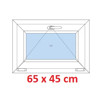 Okno Soft Plastové okno 65x45 cm, sklopné