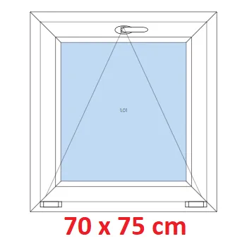 Okno Soft Plastové okno 70x75 cm, sklopné
