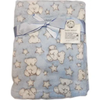 Kojenecká deka Snuggle Baby - modrá, medvídci