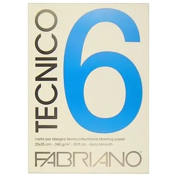 Blok Fabriano Tecnico 6 hladký 240g 50x70cm blok (Fabriano Tecnico 6 hladký 240g 50x70cm blok)