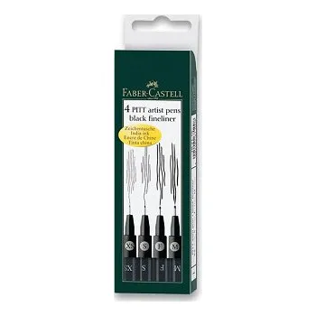 Sada popisovačů Faber-Castell Pitt 4ks (Sada popisovačů Faber-Castell Pitt 4ks)