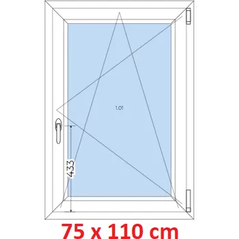 Okno Soft Plastové okno 75x110 cm, otevíravé a sklopné