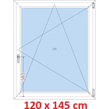 Okno Soft Plastové okno 120x145 cm, otevíravé a sklopné