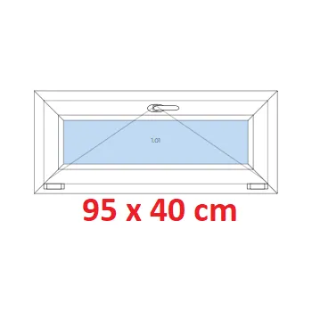 Okno Soft Plastové okno 95x40 cm, sklopné