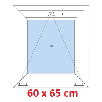 Okno Soft Plastové okno 60x65 cm, sklopné