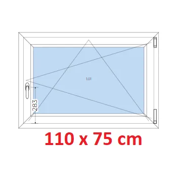 Okno Soft Plastové okno 110x75 cm, otevíravé a sklopné