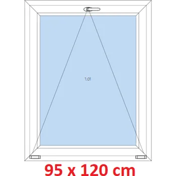 Okno Soft Plastové okno 95x120 cm, sklopné