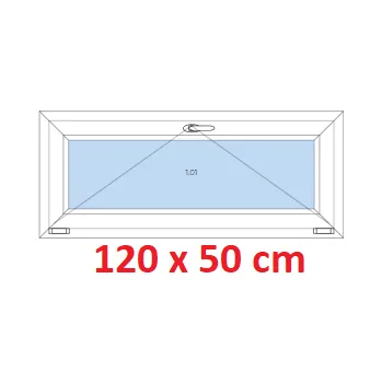 Okno Soft Plastové okno 120x50 cm, sklopné