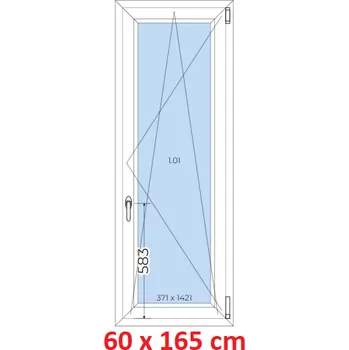 Okno Soft Plastové okno 60x165 cm, otevíravé a sklopné