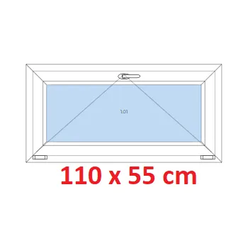 Okno Soft Plastové okno 110x55 cm, sklopné