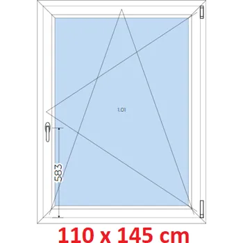 Okno Soft Plastové okno 110x145 cm, otevíravé a sklopné