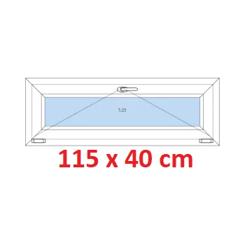 Okno Soft Plastové okno 115x40 cm, sklopné