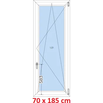 Okno Soft Plastové okno 70x185 cm, otevíravé a sklopné