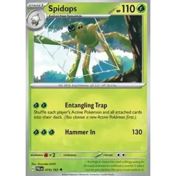 Volný čas Pokémon PAL 018/193 Spidops - Paldea Evolved Stav: Near Mint, Verze: NORMAL