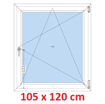 Okno Soft Plastové okno 105x120 cm, otevíravé a sklopné
