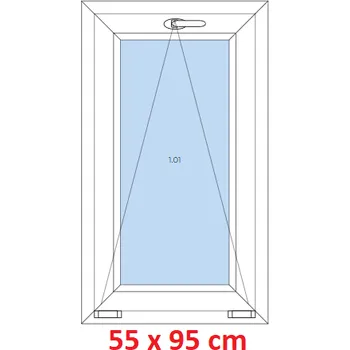 Okno Soft Plastové okno 55x95 cm, sklopné