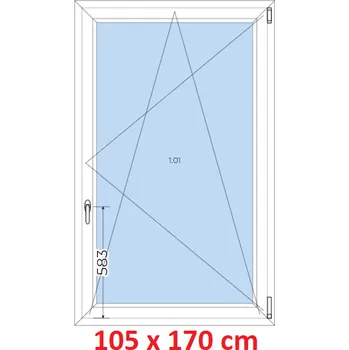 Okno Soft Plastové okno 105x170 cm, otevíravé a sklopné