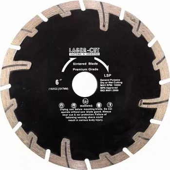 Řezný kotouč Diamantový kotouč segmentový 150 x 22,23 x 7mm LSP Laser-cut L00123