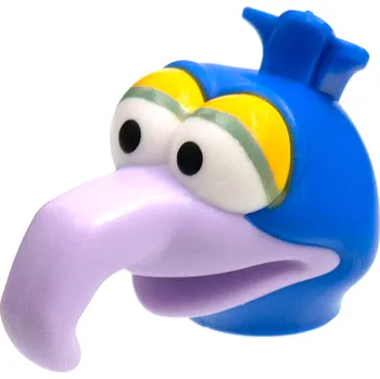 Stavebnice LEGO 84859pb01 Blue Head, Modified Muppet Gonzo with Lavender Beak (Modrá hlava, upravená Muppet Gonzo s levandulovým zobákem)