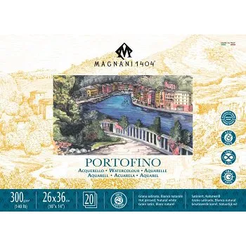 Blok Akvarelový blok Magnani Portofino 26x36cm 300g 100% bavlna (Akvarelový blok Magnani Portofino 26x36cm 300g 100% bavlna)