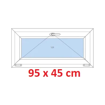 Okno Soft Plastové okno 95x45 cm, sklopné