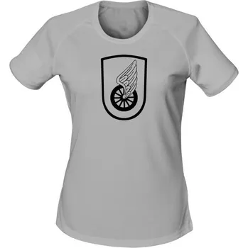 Dámské tričko Dámské funkční tričko 14. pluk logistické podpory - světle šedá