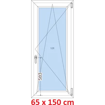 Okno Soft Plastové okno 65x150 cm, otevíravé a sklopné